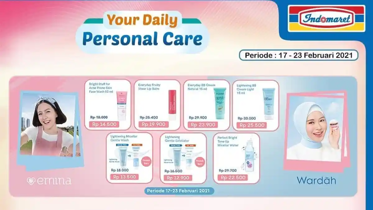 Promo Indomaret Hari Minggu 21 Februari 2021, Produk Skin Care Banyak Diskon, Cek Katalog di Sini!