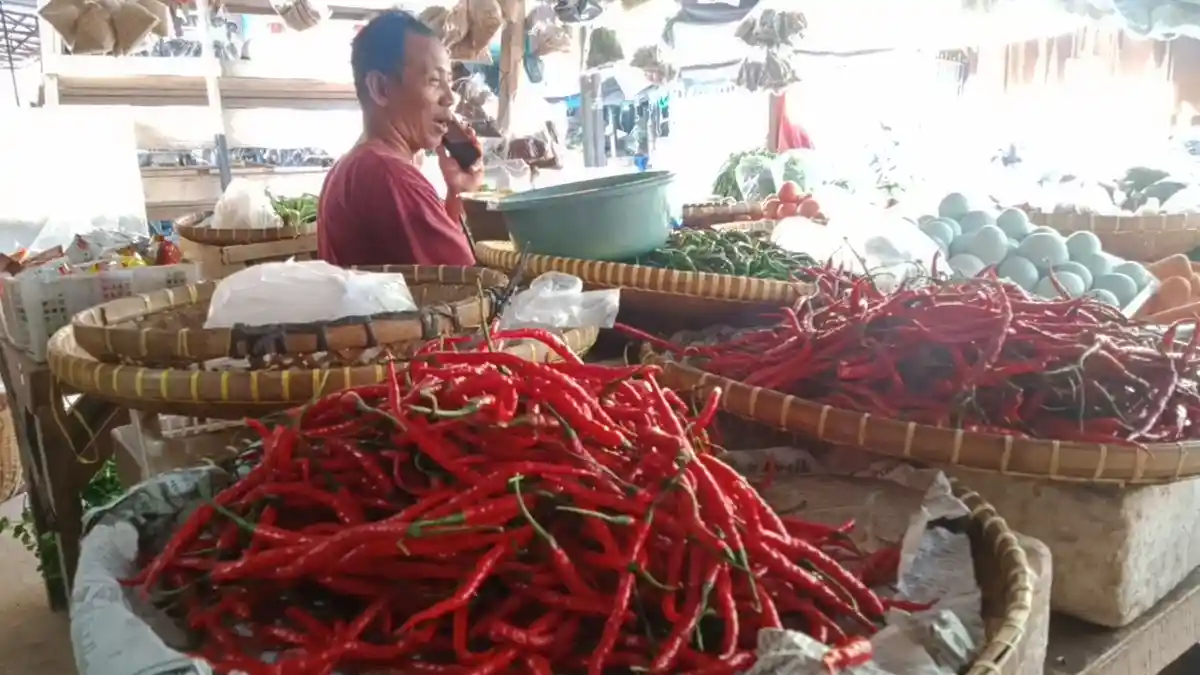 Cabai Merah di Pasar Pringsewu Naik Rp 40.000 per Kg