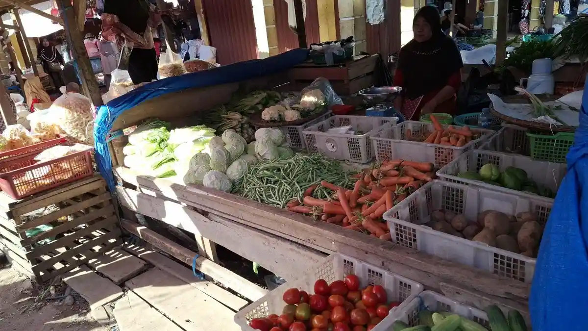 Harga Bahan Pokok di Pasar Purwodadi Bengkulu Utara, Kentang dan Cabai Naik