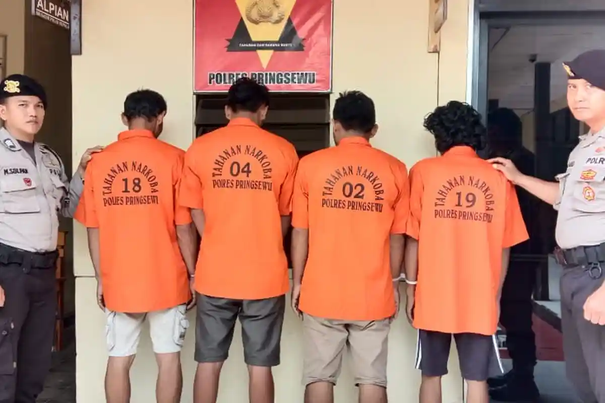 Polisi Ungkap Jaringan Narkotika Gadingrejo, Tangkap 4 Pelaku dalam Waktu 24 Jam
