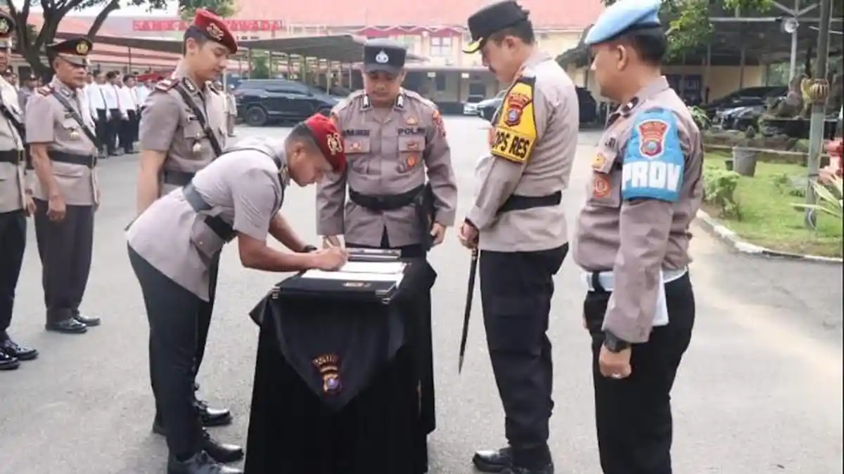 5 Pejabat Utama di Polres Binjai di Sertijab, 2 Kasat dan 3 Kapolsek Diganti