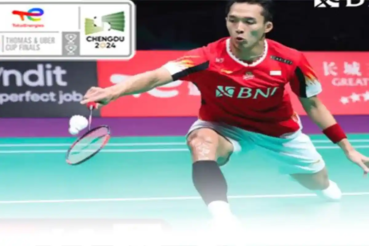 Jonatan Christie Vs Wang Tzu Wei Tuntas 2 Set Langsung, Badminton Indonesia ke Final Thomas Cup 2024