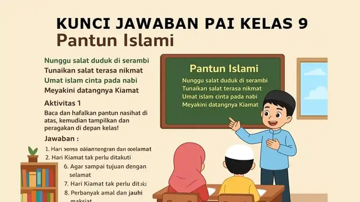 Latihan Soal Pantun Islami PAI Kelas 9 SMP Halaman 29 Kurikulum Merdeka
