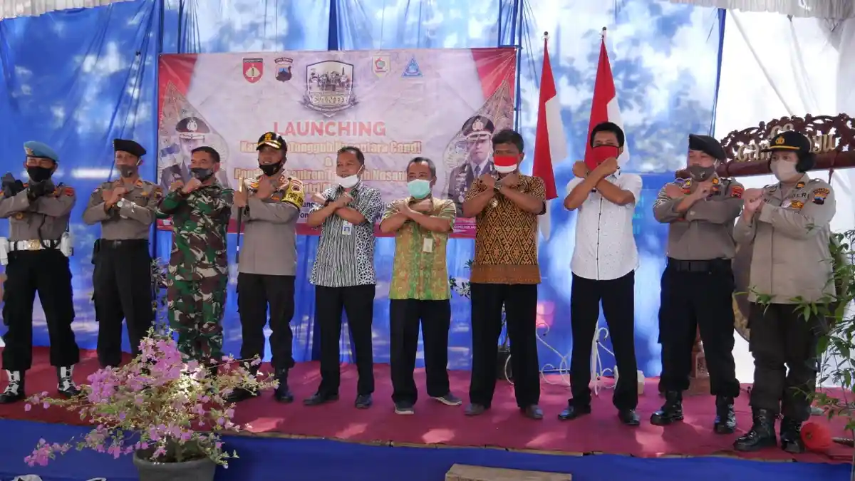 Kapolres Wonogiri AKBP Cristian Tobing Launching Kampung Tangguh Nusantara Candi, Cegah Covid-19