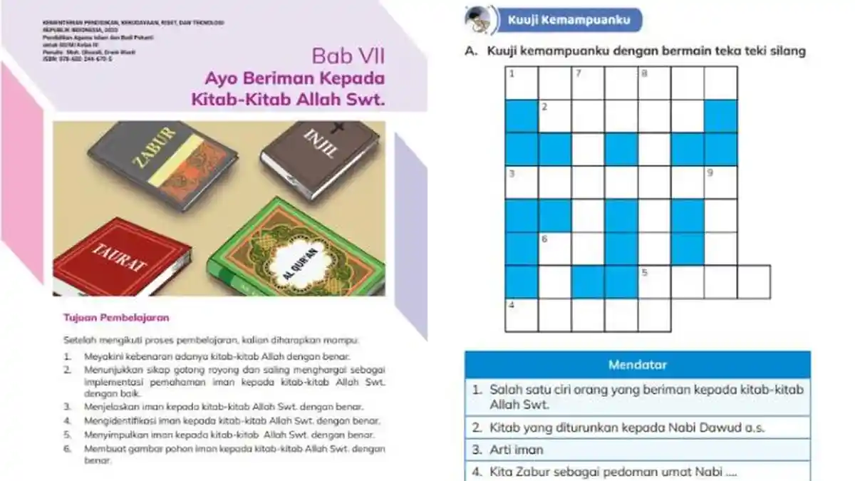 Kunci Jawaban Pendidikan Agama Islam Kelas 3 Halaman 177 178 Kurikulum Merdeka Bab 7: Uji Kemampuan