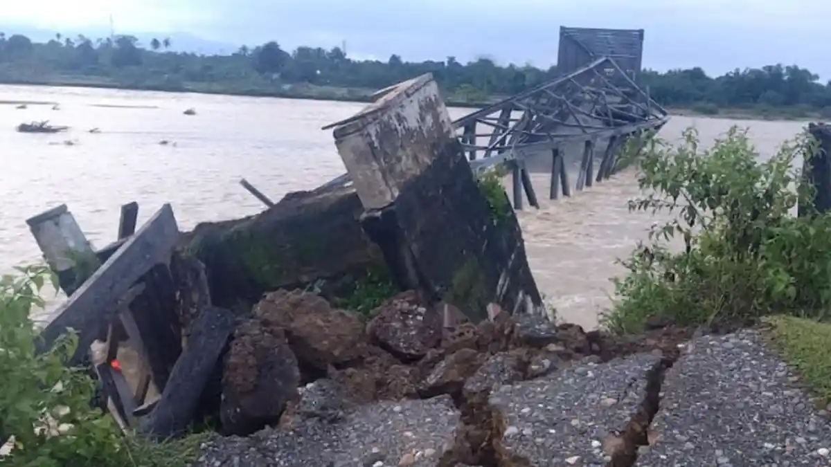 Dua Desa Terkurung Pasca Jembatan Rangka Baja di Alue Buloh Ambruk, DPRK Minta Penanganan Cepat