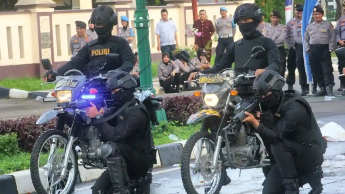 Minimalisir Tindak Kejahatan Jelang Pemilu 2019, Polres Pekalongan Terjunkan Tim Leopard