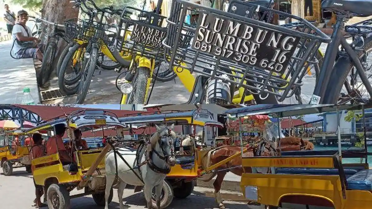 Wisata Lombok, Daftar Harga Moda Transportasi di Gili Trawangan: Sepeda hingga Cidomo