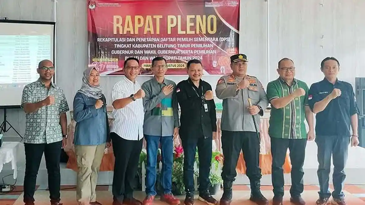 KPU Belitung Timur Tetapkan DPS Pilkada 96.532 Pemilih, Naik 741 Orang dari DPT Pemilu