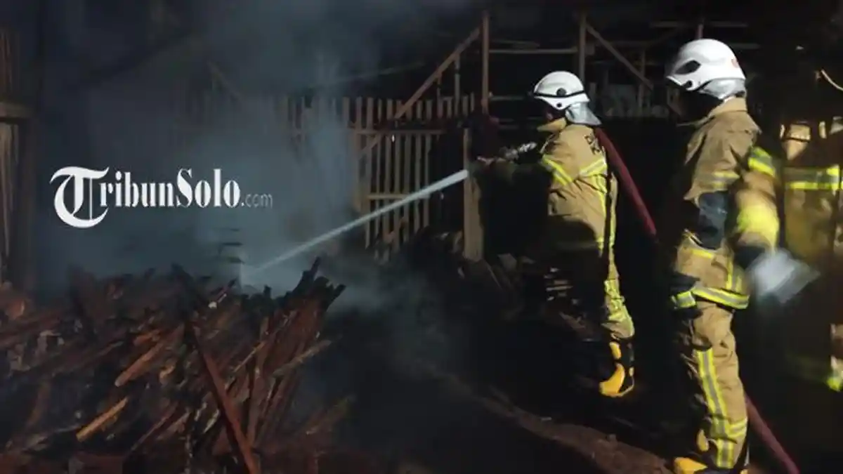 Gegara Puntung Rokok, Gudang Kayu di Ceper Klaten Terbakar: Glugu Siap Jual Ikut Terbakar 