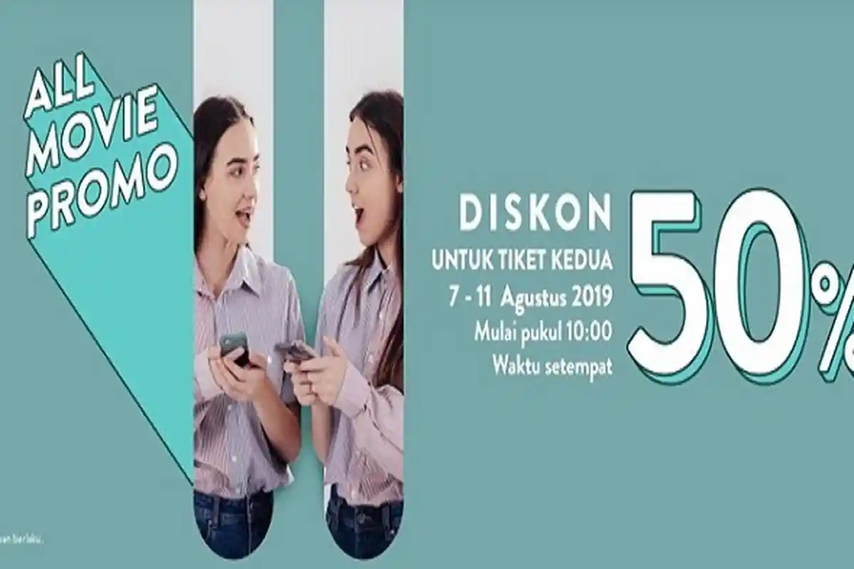 Diskon 50 Persen untuk Tiket Kedua Semua Judul Film di TIX ID, Lihat Persyaratannya !