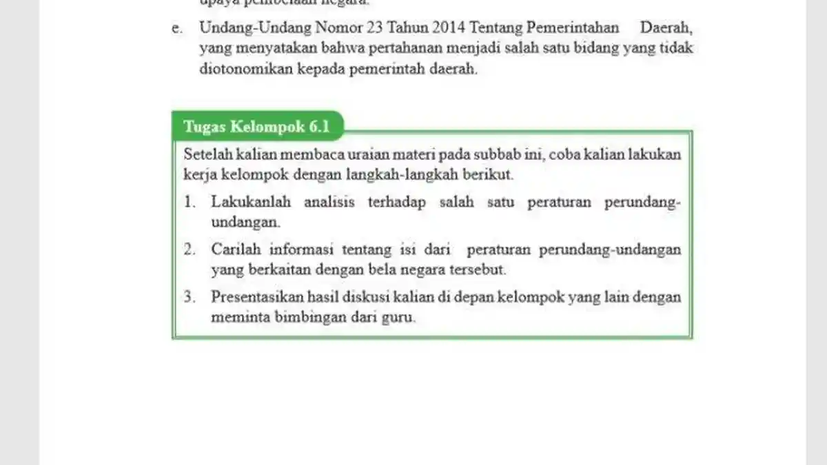 Kunci Jawaban PKN Kelas 9 Halaman 153 Semester 2 Kurikulum Merdeka: Tugas Kelompok 6.1