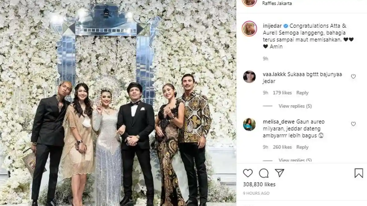 Bukan Richard Kyle, Ternyata Ini Dia Sosok yang Digandeng Jessica Iskandar ke Nikahan Atta dan Aurel