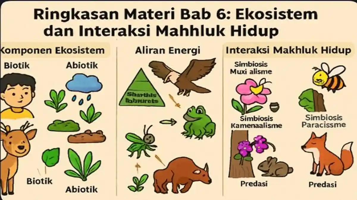 Soal HOTS IPA Kelas 7 SMP Materi Bab 6 Ekosistem dan Interaksi Makhluk Hidup