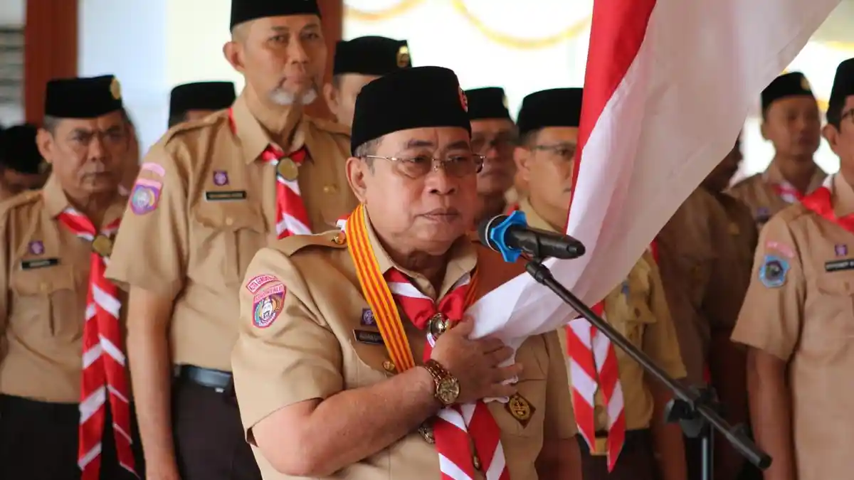 Dilantik Jadi Mabicab , Wali Kota Gorontalo Adhan Dambea Tegaskan Pramuka Bukan Arena Politik