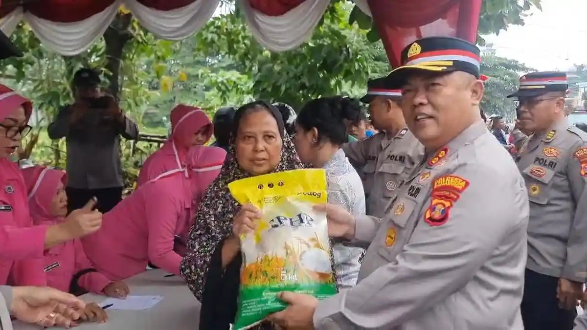 Polresta Samarinda Siapkan 1 Ton Beras di Pasar Murah, Harga Hanya Rp55 Ribu Per 5 Kg