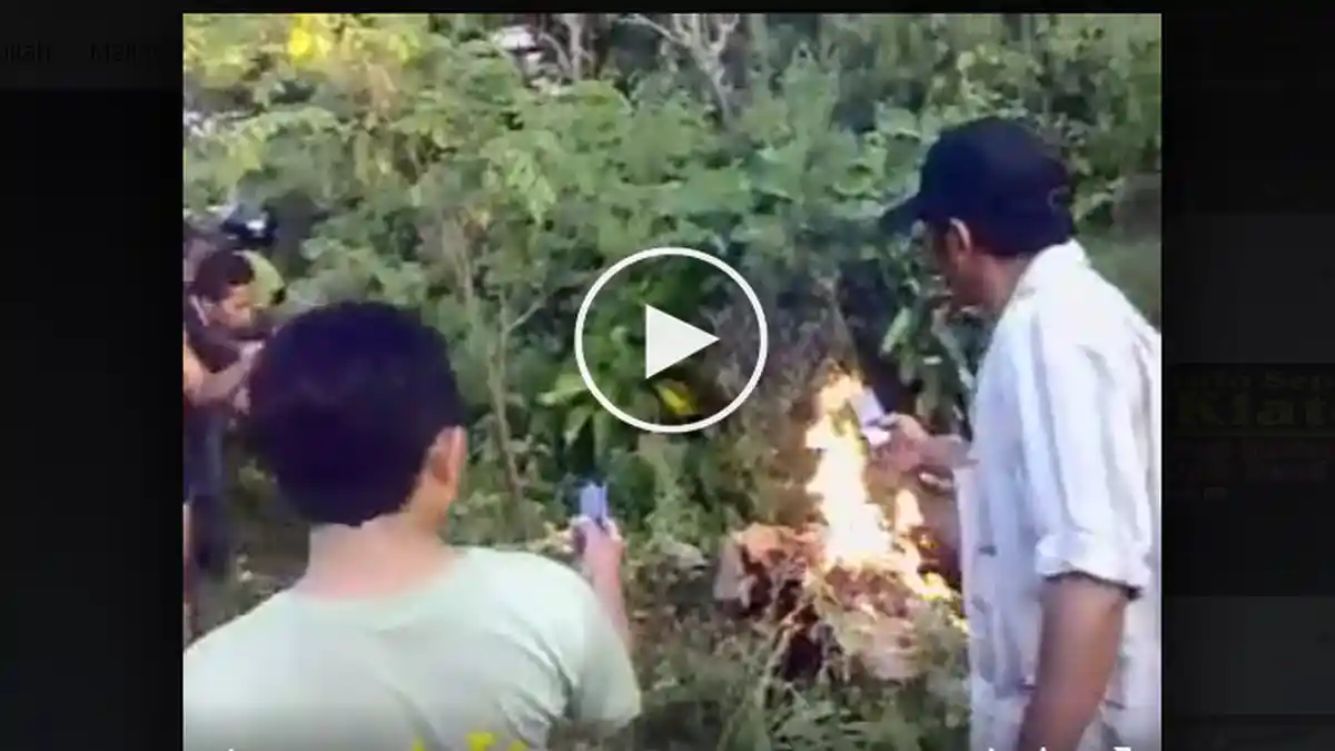 Gempar! Pencuri di Madura Dibakar Hidup-Hidup, Warga Malah Sibuk Merekam