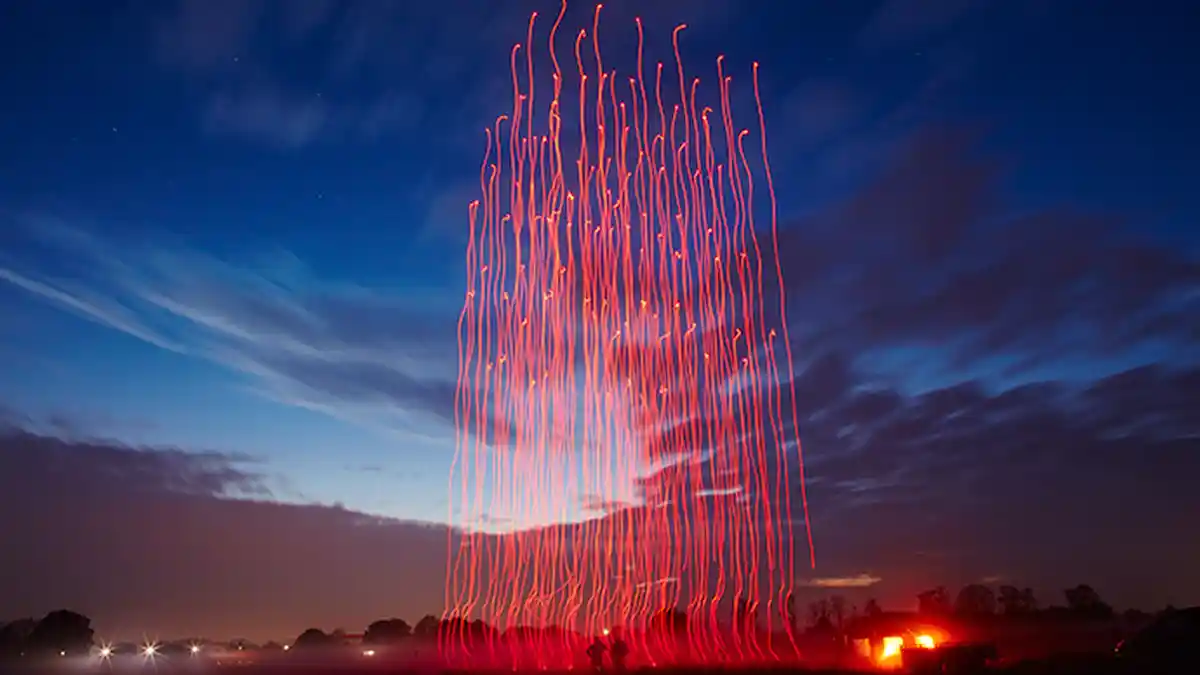 Nonton Yuk, Pertama di Indonesia, 300 Drone Bercahaya Warnai Langit di Atas Monas