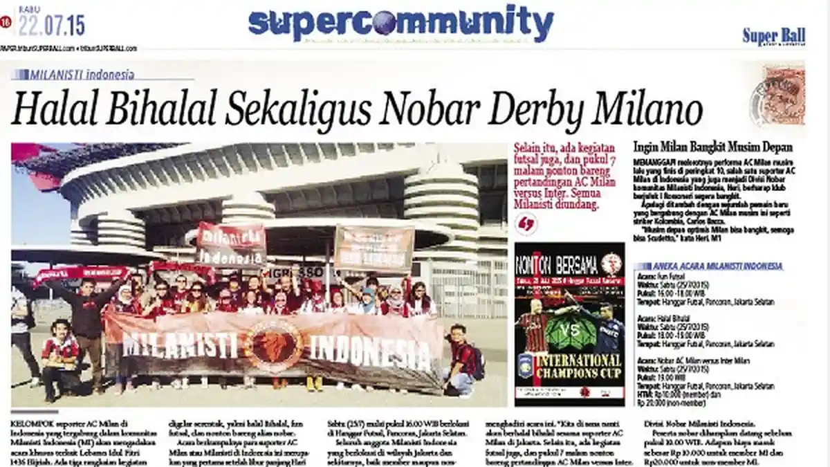 Halal Bihalal Sekaligus Nobar Derby Milano