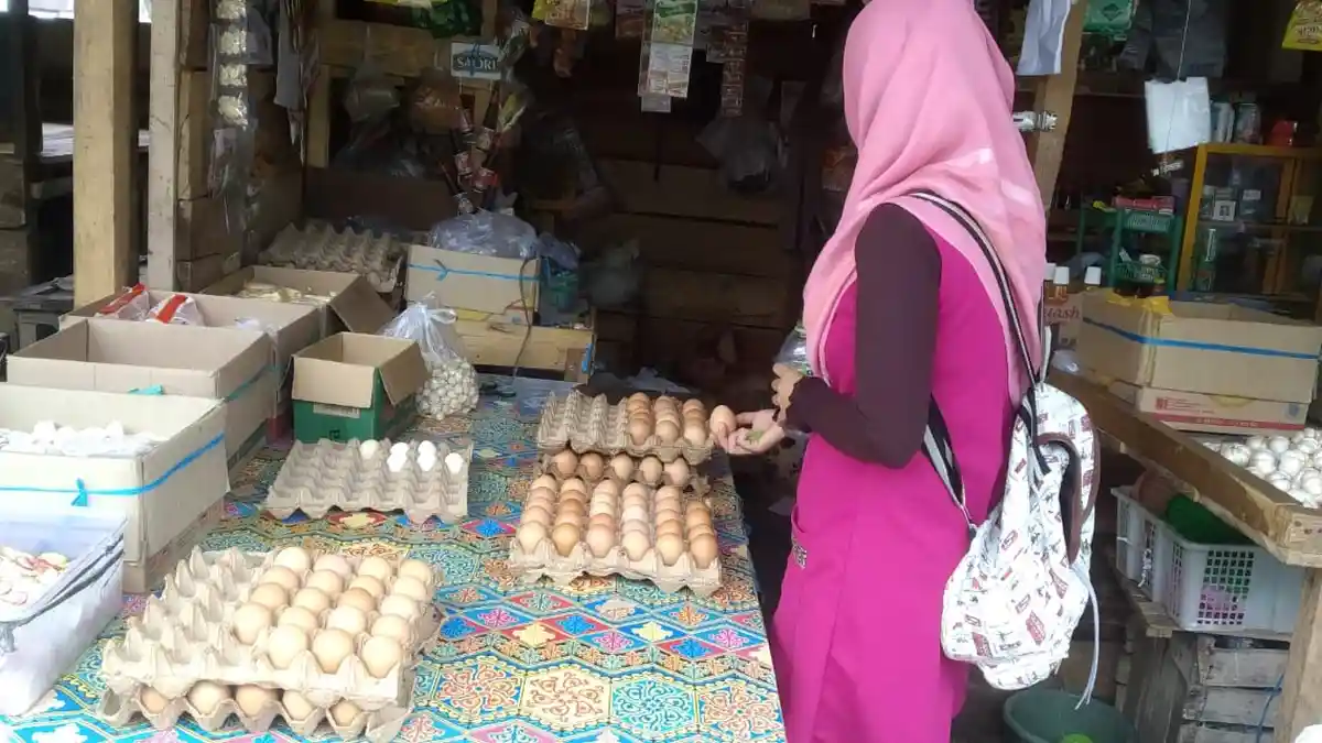 Sebelum dan Sesudah Lebaran , Harga Telur Ayam Di Empat Lawang Belum Stabil