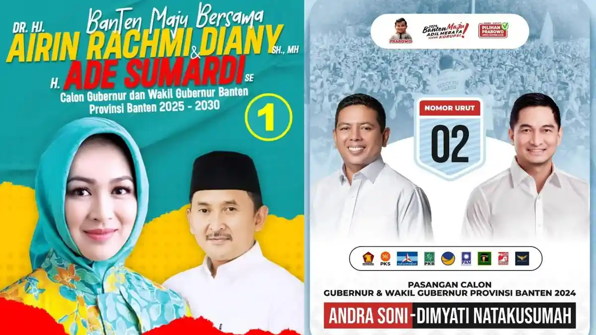 Update Real Count Pilkada Banten Sabtu 7 Desember 2024, Airin-Ade Ungguli Andra-Dimyati di Pamulang