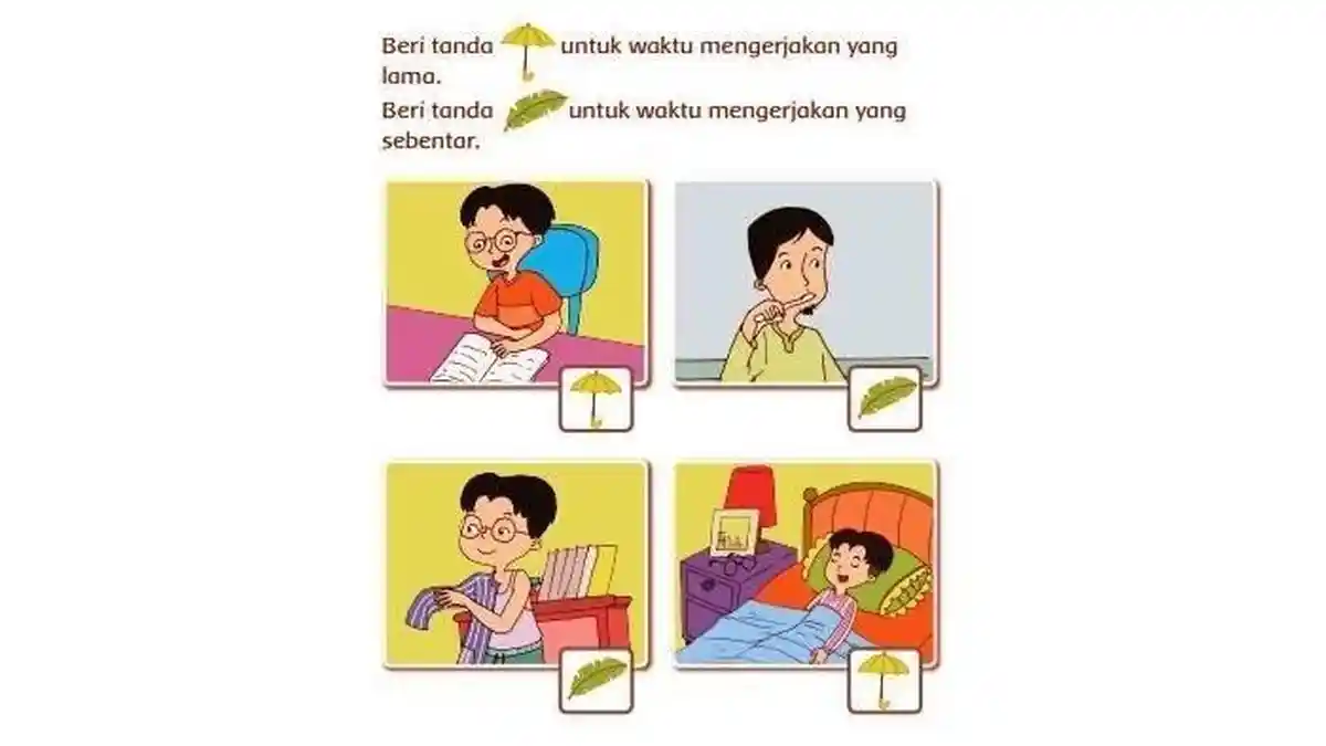 KUNCI JAWABAN Tema 8 Kelas 1 SD Halaman 125-132, Subtema 3 Pembelajaran 3 'Penghujan'