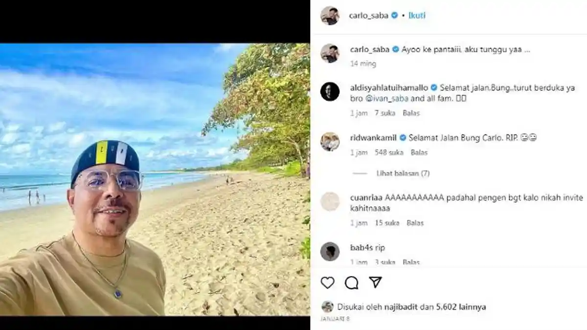 Carlo Saba Meninggal Usai Pasang Ring, Yovie Widianto: Dia Sudah Kelihatan Tampak Sehat