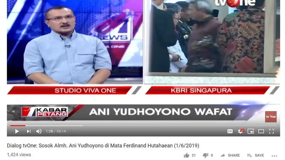 Ferdinand Hutahaean Ungkap Komunikasi Terakhirnya dengan Ani Yudhoyono