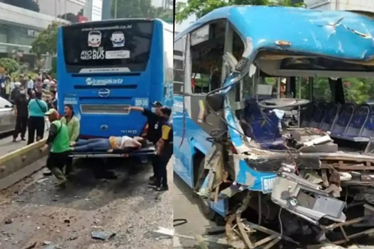 Kecelakaan Maut Pukul 21.50 WIB, Pejalan Kaki Tewas Tertabrak Bus Transjakarta saat Menyebrang