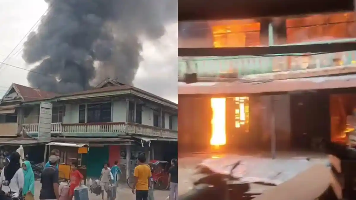 Video Viral Pasar Lombe Buton Tengah Terbakar, Polisi Selidiki Penyebabnya