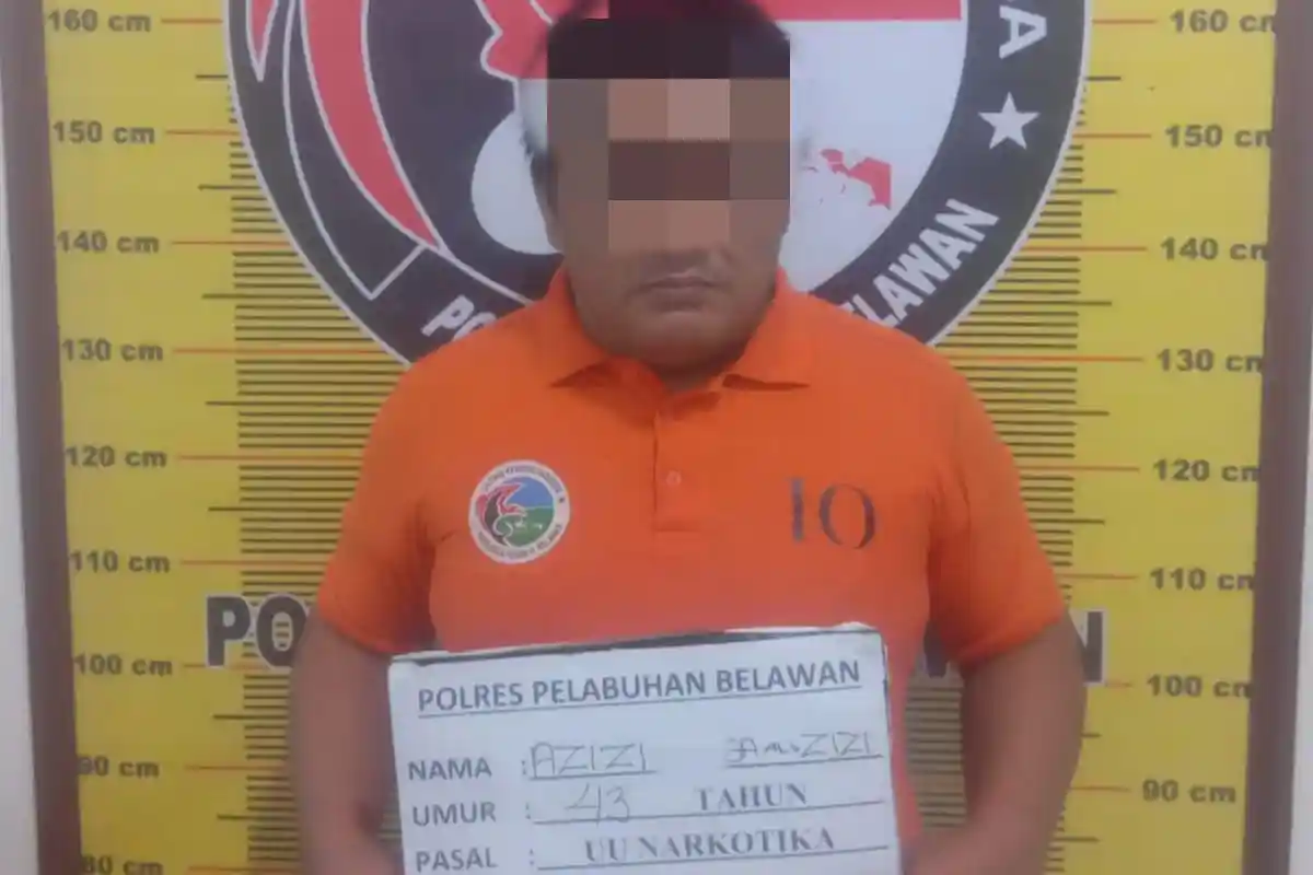 Sat Narkoba Polres Pelabuhan Belawan Tangkap Pengedar Narkoba di Uni Kampung Belawan