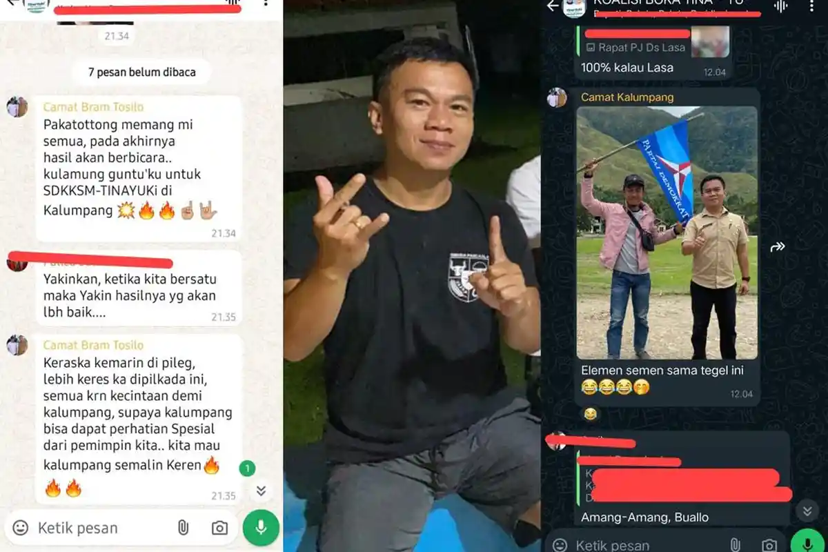 Viral Percakapan Group WA, Diduga Camat Kalumpang Terang-terangan Tidak Netral di Pilkada 2024