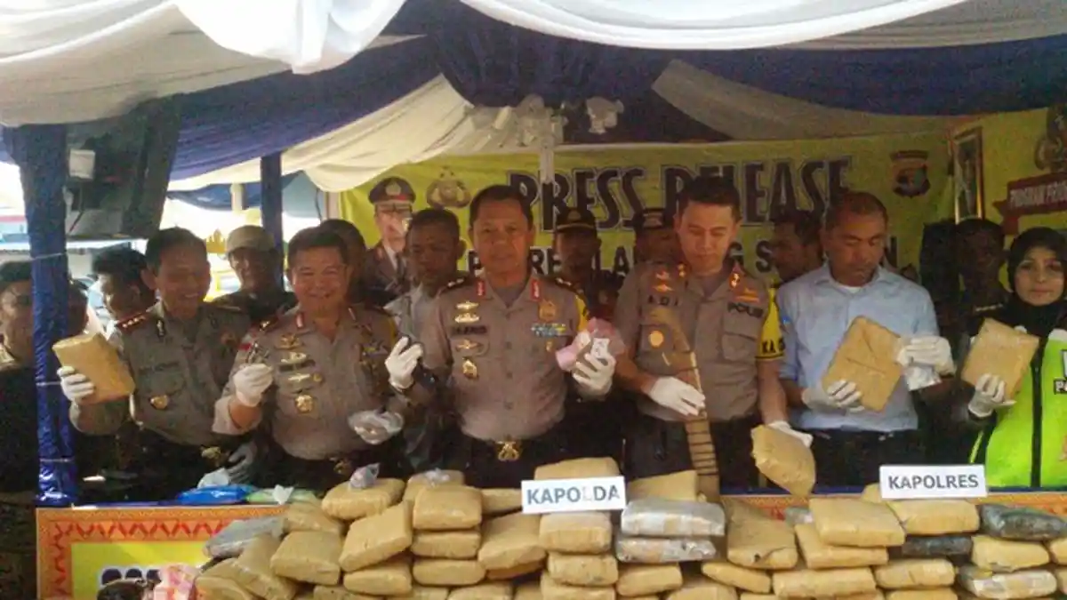 Polda Lampung Intensif Buru Bandar Narkoba Asal Tanah Miring
