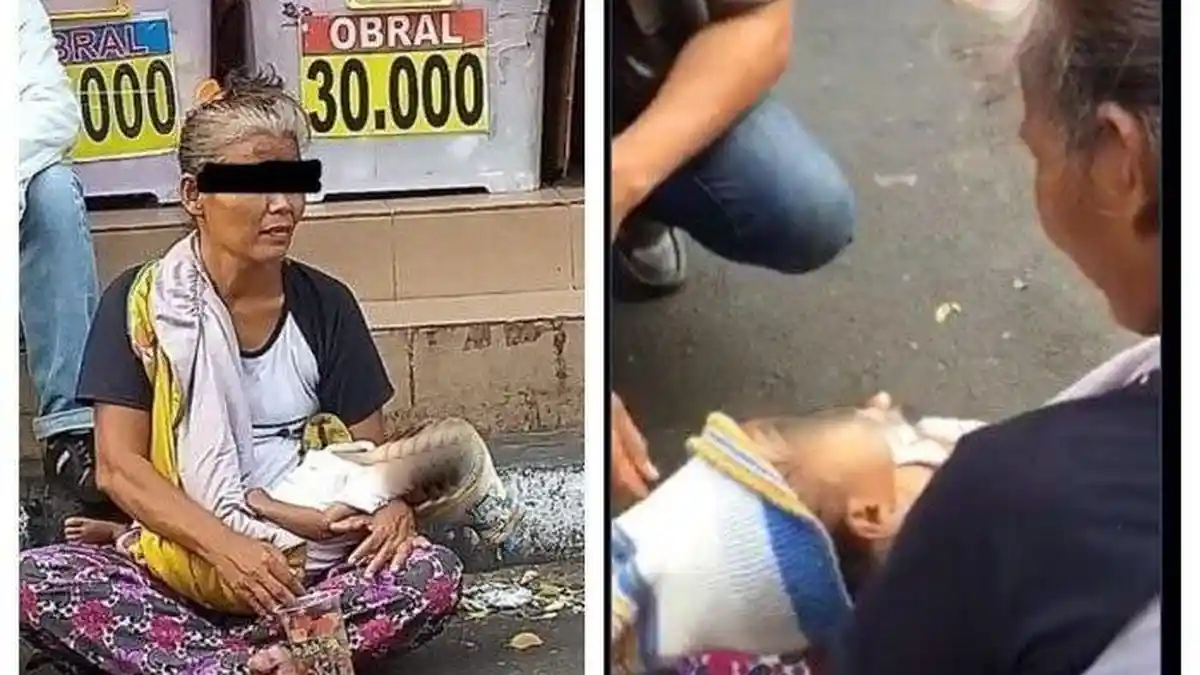 Viral, Pengemis Sewa Bayi Rp70ribu Per Hari Agar Dikasihani, Punya Trik Khusus Agar Tak Nangis