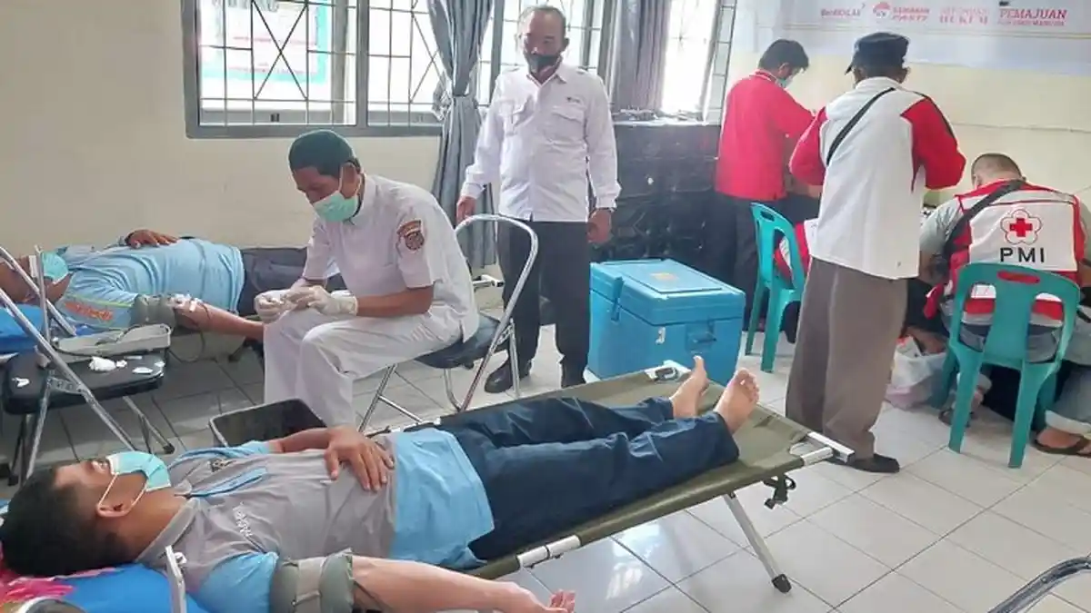 Pegawai Lapas Blangkejeren Lakukan Donor Darah