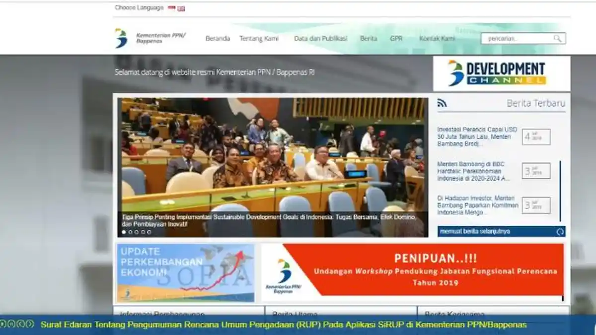 Lowongan Kerja Kementerian PPN/Bappenas Pendidikan S1 hingga S2, Buka sampai 6 Agustus 2019
