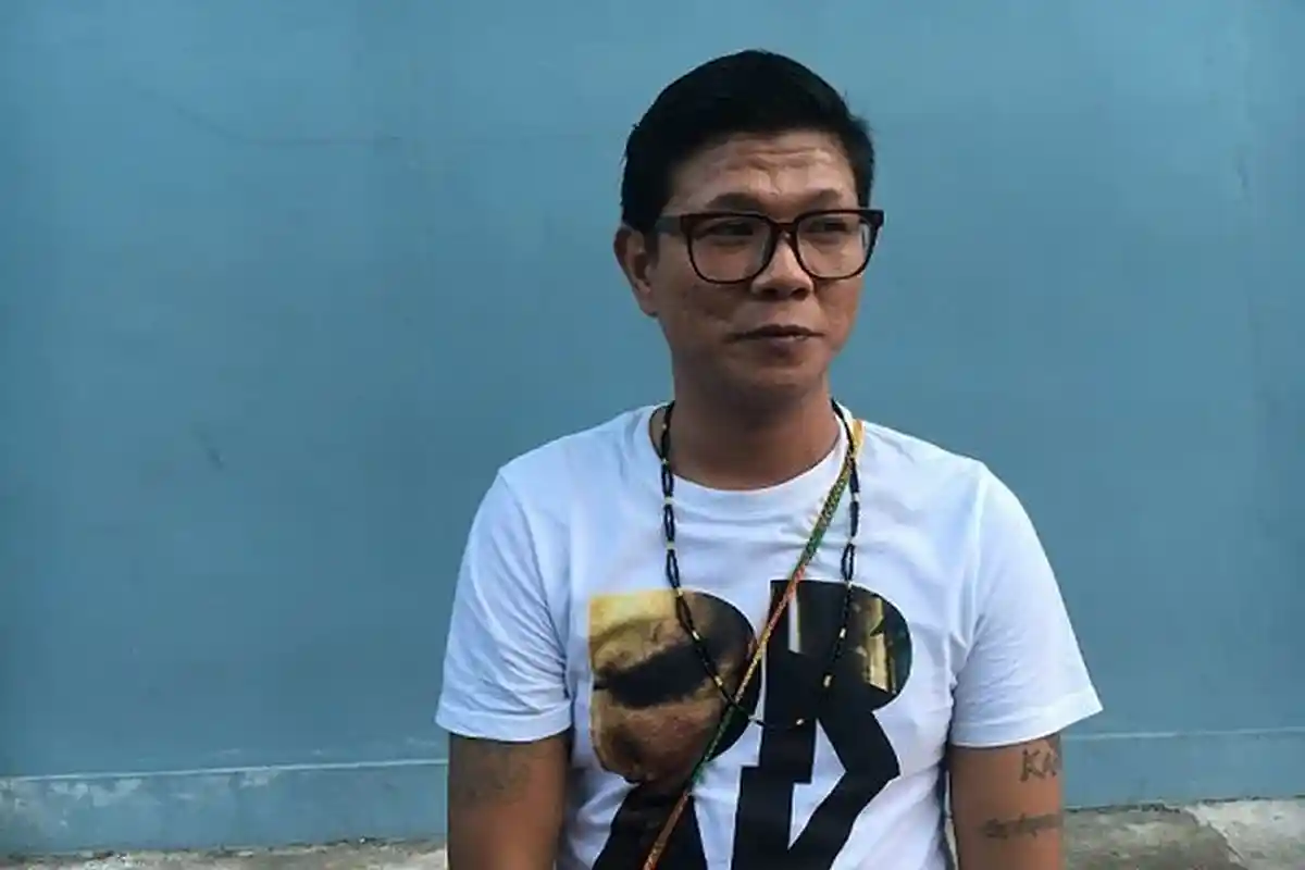 Andika Babang Tamvan dan Dide Hijau Daun Nonton Perseru Badak Lampung FC Vs Borneo FC