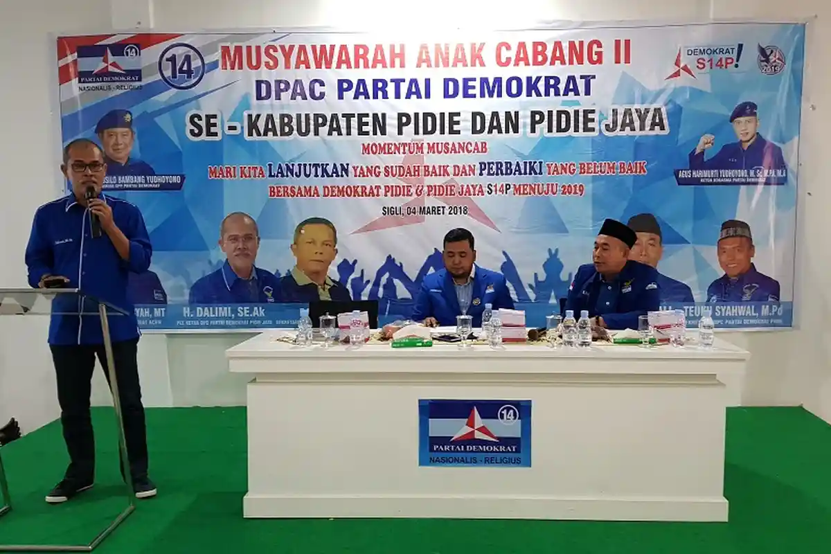 PAC Partai Demokrat Se-Pidie dan Pijay Gelar Musyawarah, Dalimi Tekankan Loyalitas dan Kepedulian