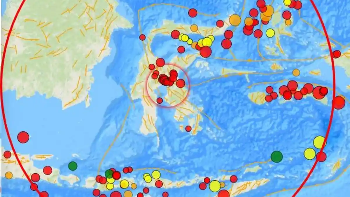 Gempa Bumi Terkini dengan SR 2,9 Menguncang Wilayah Sulawesi, Indonesia BMKG: Kedalaman 10Km