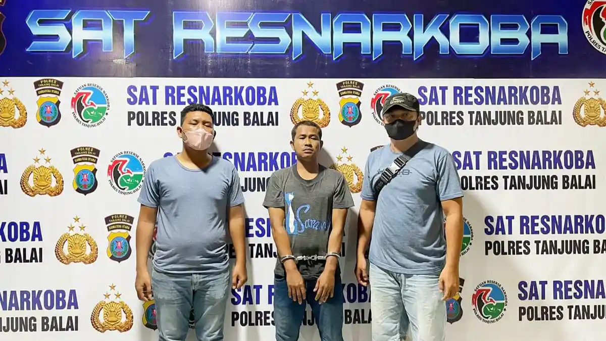 Belum Sebulan Bebas, AB Residivis Narkoba Berulah Lalu Dintangkap Satres Narkoba Polres Tanjungbalai