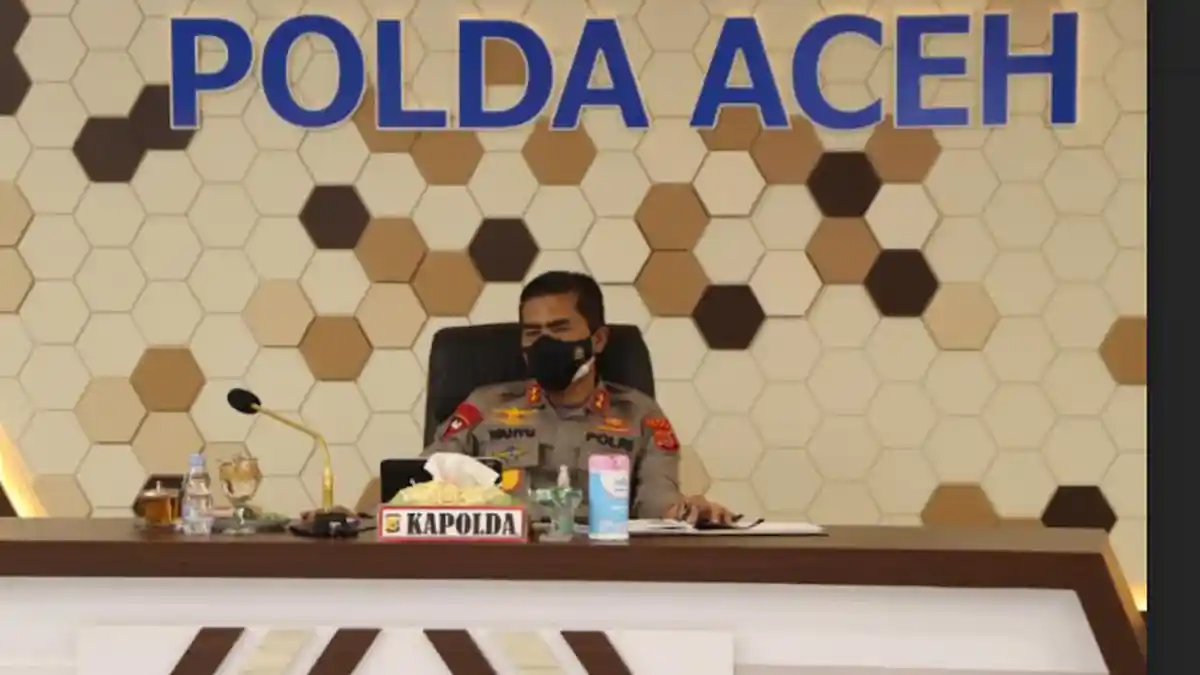 Kapolda Aceh Rapat Secara Virtual Bersama Forkopimda Aceh Bahas Insentif Nakes