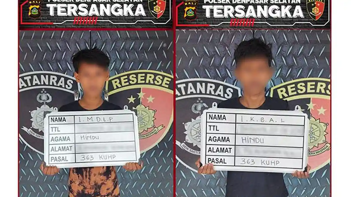2 Hari Bebas, Anak di Bawah Umur Spesialis Curi Motor di Denpasar Diamankan Lagi