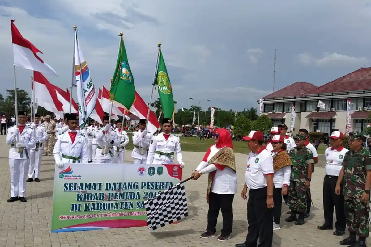 Rombongan Kirab Pemuda 2018 Tiba di Sambas