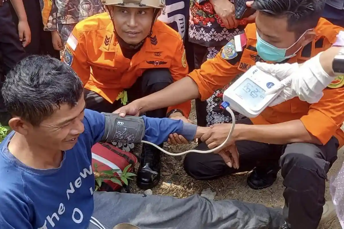 Terjatuh dari Pohon Setinggi 30 Meter saat Ambil Madu Lebah Pria 45 Tahun Diselamatkan Tali Pengaman