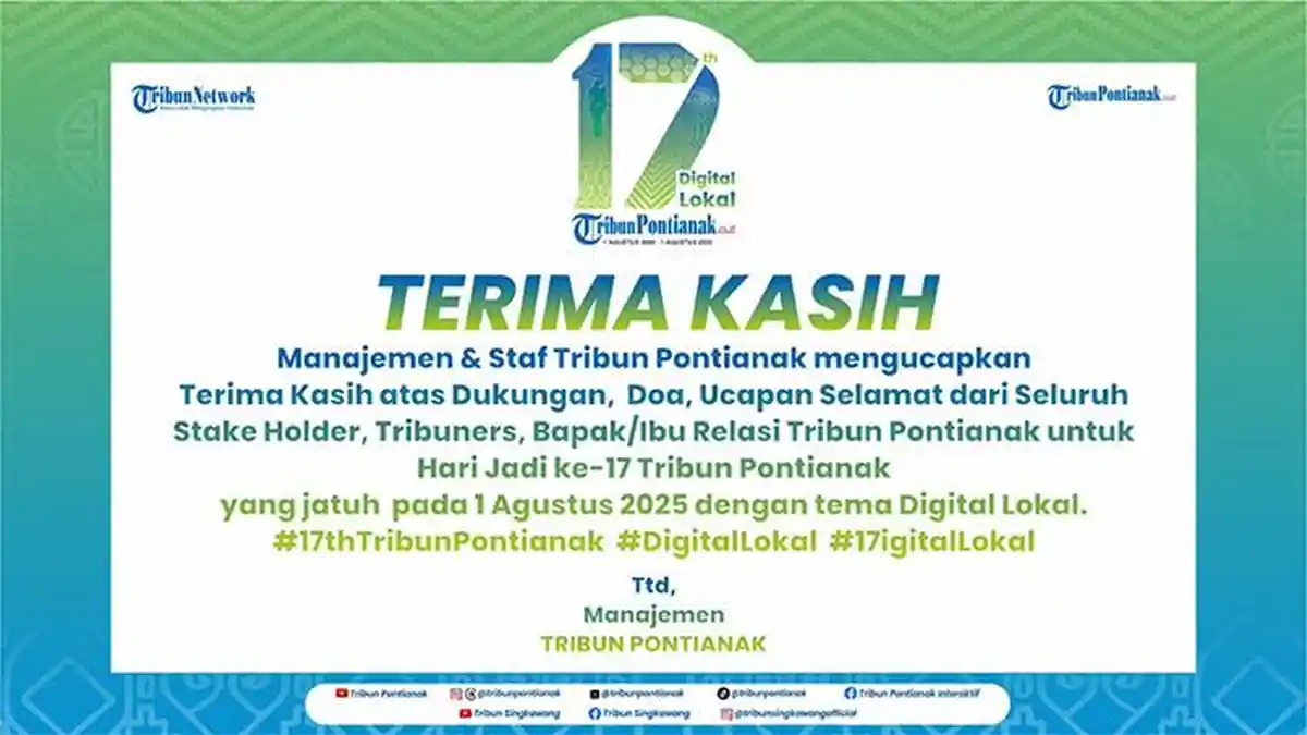 17 Tahun Tribun Pontianak! Terima Kasih Pembaca dan Penonton Setia