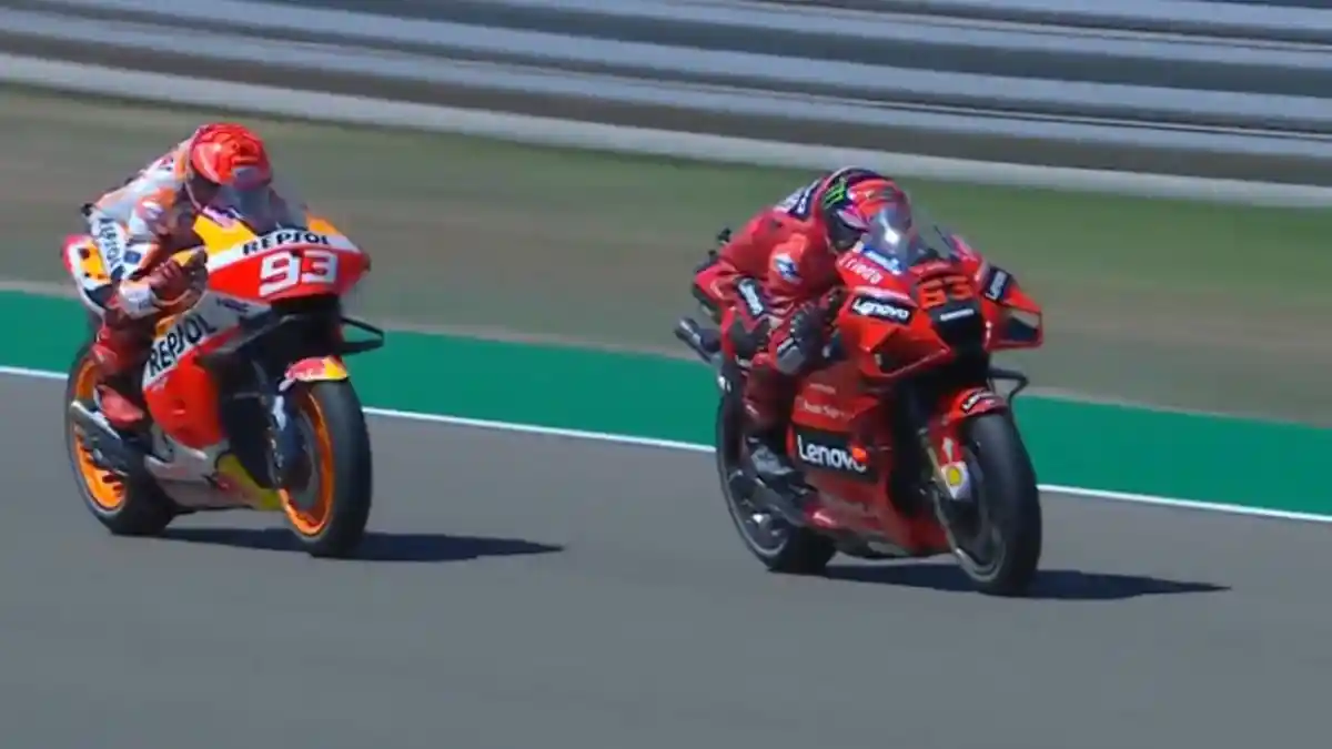Hasil MotoGP Aragon 2021, Marc Marquez dan Bagnaia Naik Podium, Quartararo Gagal Maksimal