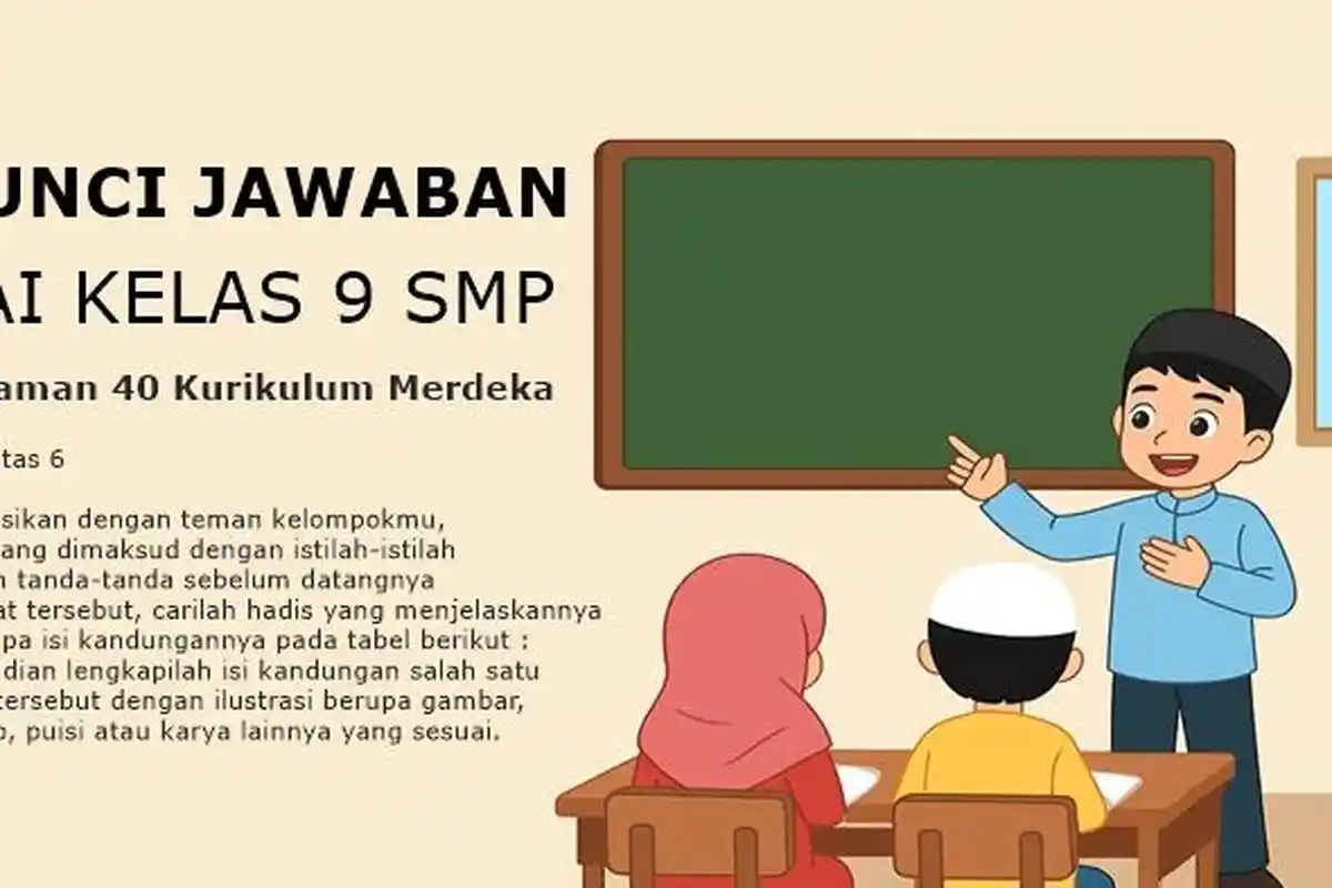 Latihan Soal dan Jawaban Aktivitas 6 PAI Kelas 9 SMP Halaman 40 Kurikulum Merdeka