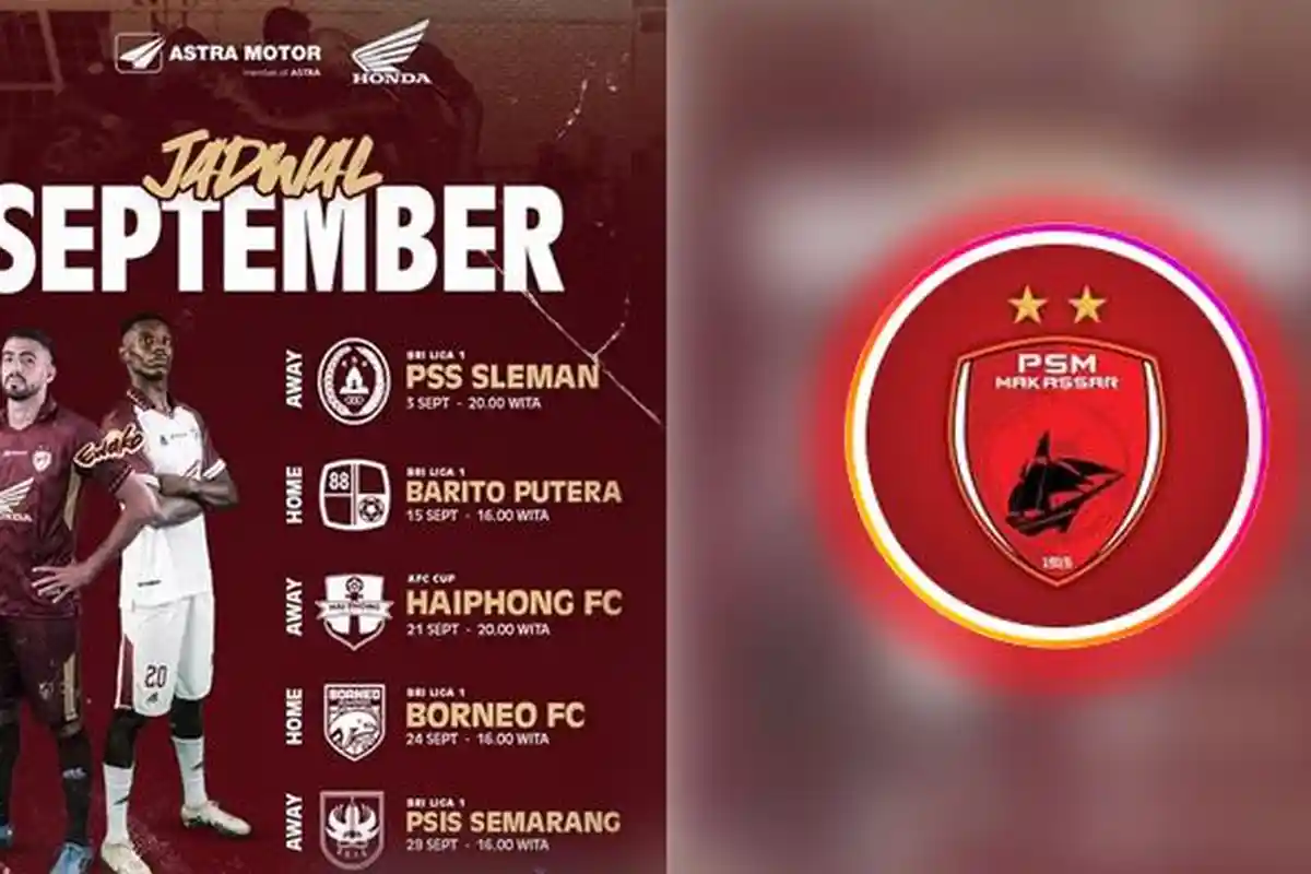 Link Nonton PSM Makassar VS Barito Putera, Cek Jadwal Lengkapnya Disini