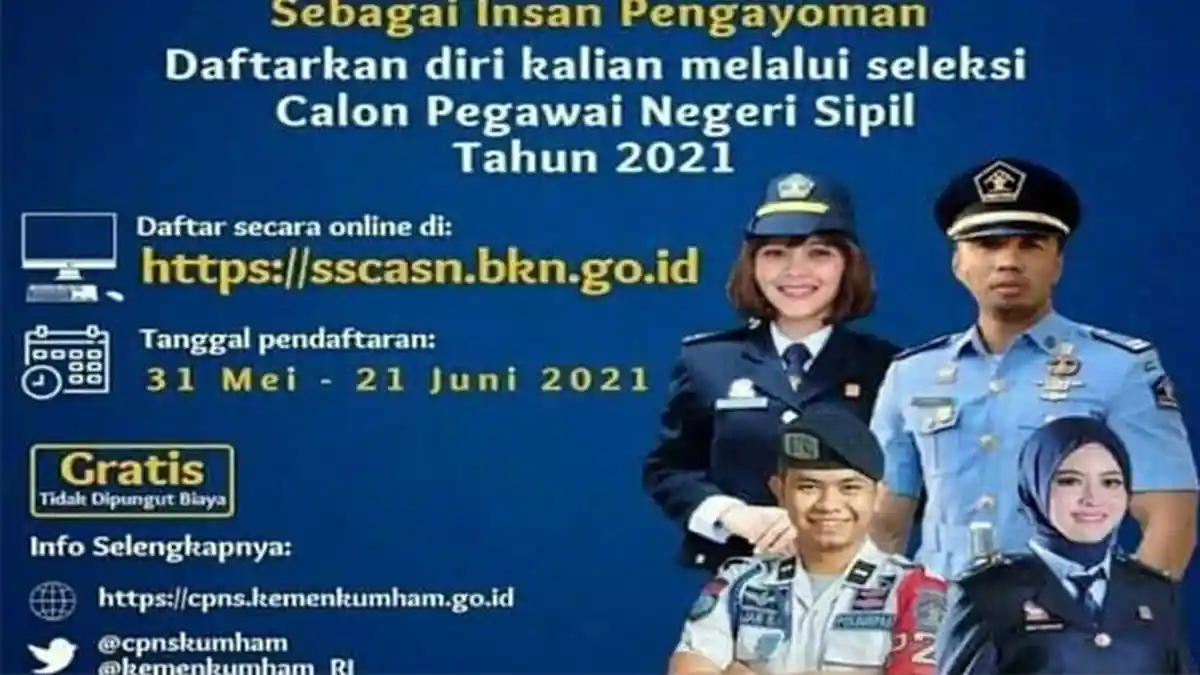 Ramai Tersebar Flyer Rekrutmen CPNS Kemenkumham 2021, Hati-Hati Penipuan! Ini Informasi Resminya