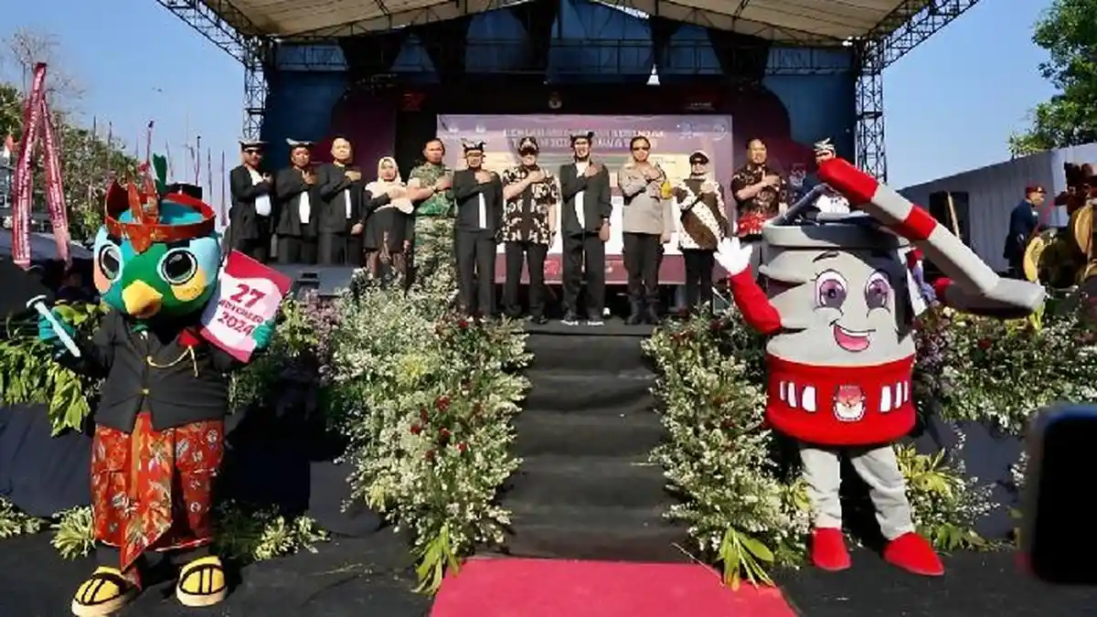 Deklarasi Pilkada Serentak 2024, KPU Bojonegoro Perkenalkan Maskot 'Bolih'